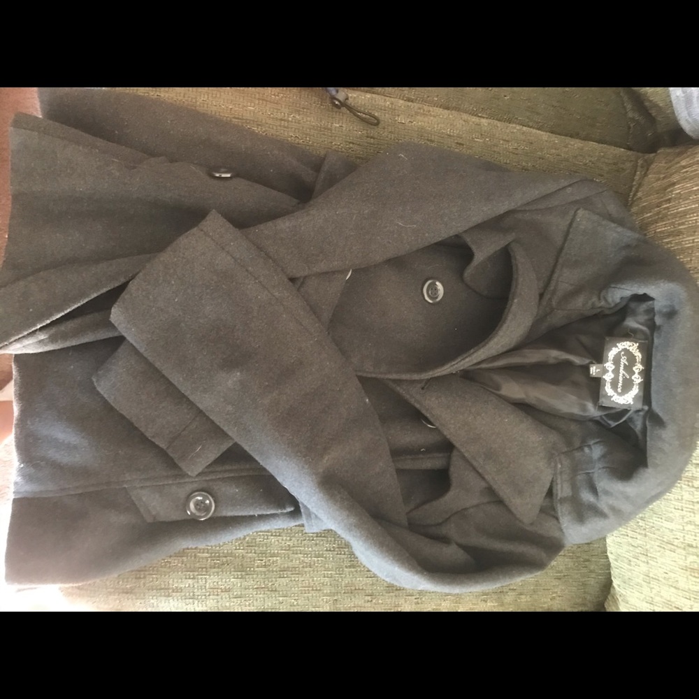 Gray pea coat